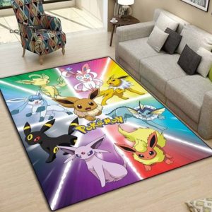 Eevee Pokemon All Forms Evolution Rug Home Decor