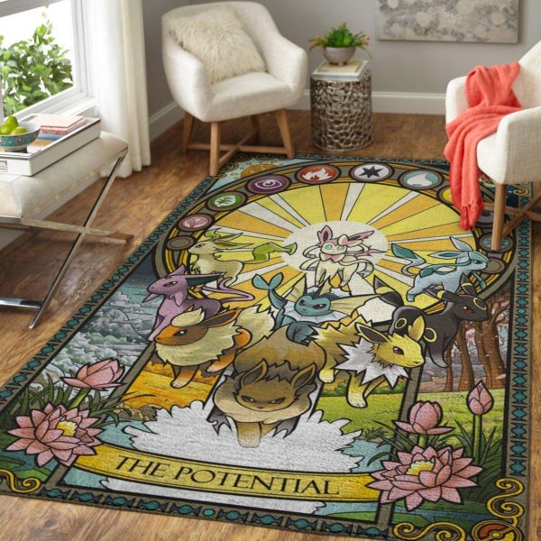 Eevee The Potential Pokemon Rug Home Decor