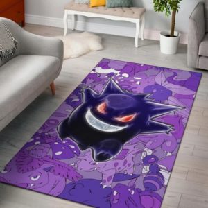 Evil Hintergrund Gengar Red Eyes With Purple Pokemons Rug Home Decor