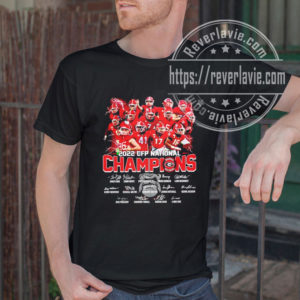 Georgia Bulldogs Champions 2022 CFP National Championship Signature T-Shirt