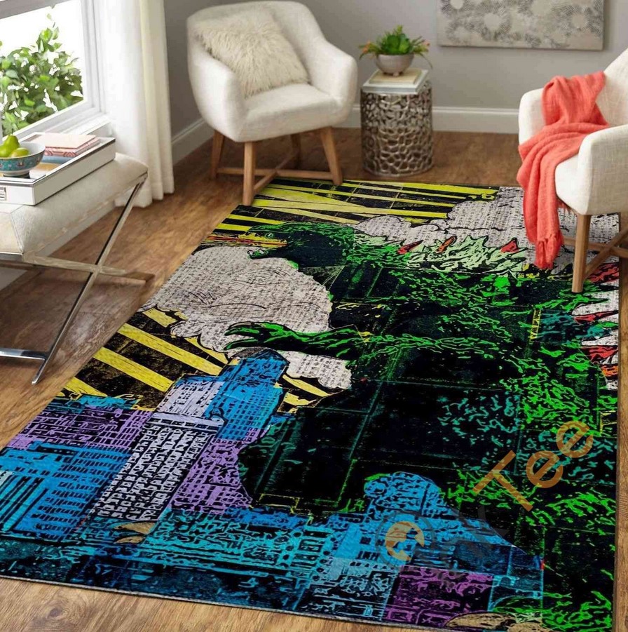 Godzilla Comic Art Rug Home Decor Godzilla Comic Art Rug Home Decor