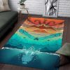 Godzilla vs Battra Monster Area Rug Home Decor