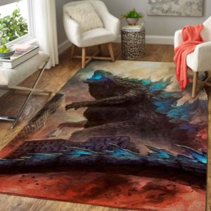 Godzilla Nuclear Beam Monster Power Area Rug Home Decor
