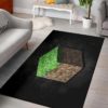 Grass Block Minecraft Bedroom Area Rug Design