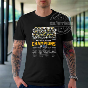 Green Bay Packers Team Signature NFC North Division Champions 2021 2022 T-Shirt