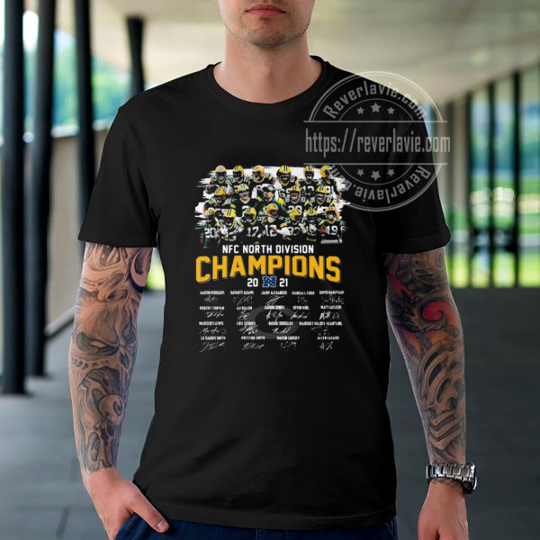 Green Bay Packers Team Signature NFC North Division Champions 2021 2022 T-Shirt