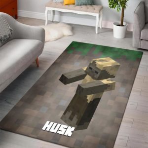 Husk Minecraft Bedroom Area Rug Design