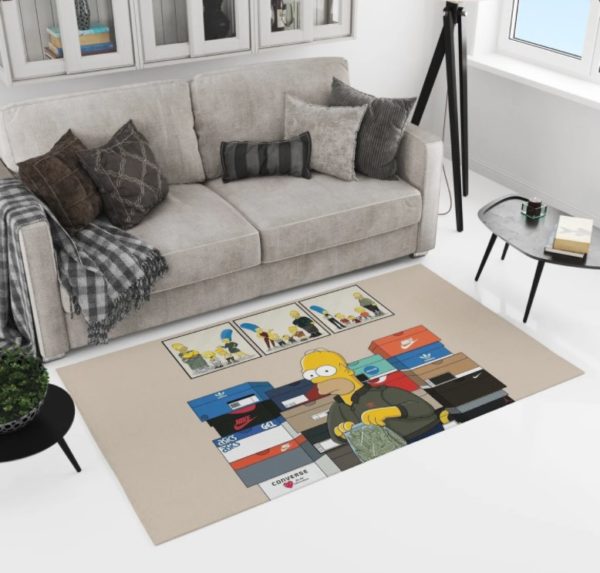 Hypebeast Sneaker Box Simpsons Gifts Sneaker Rug Home Decor