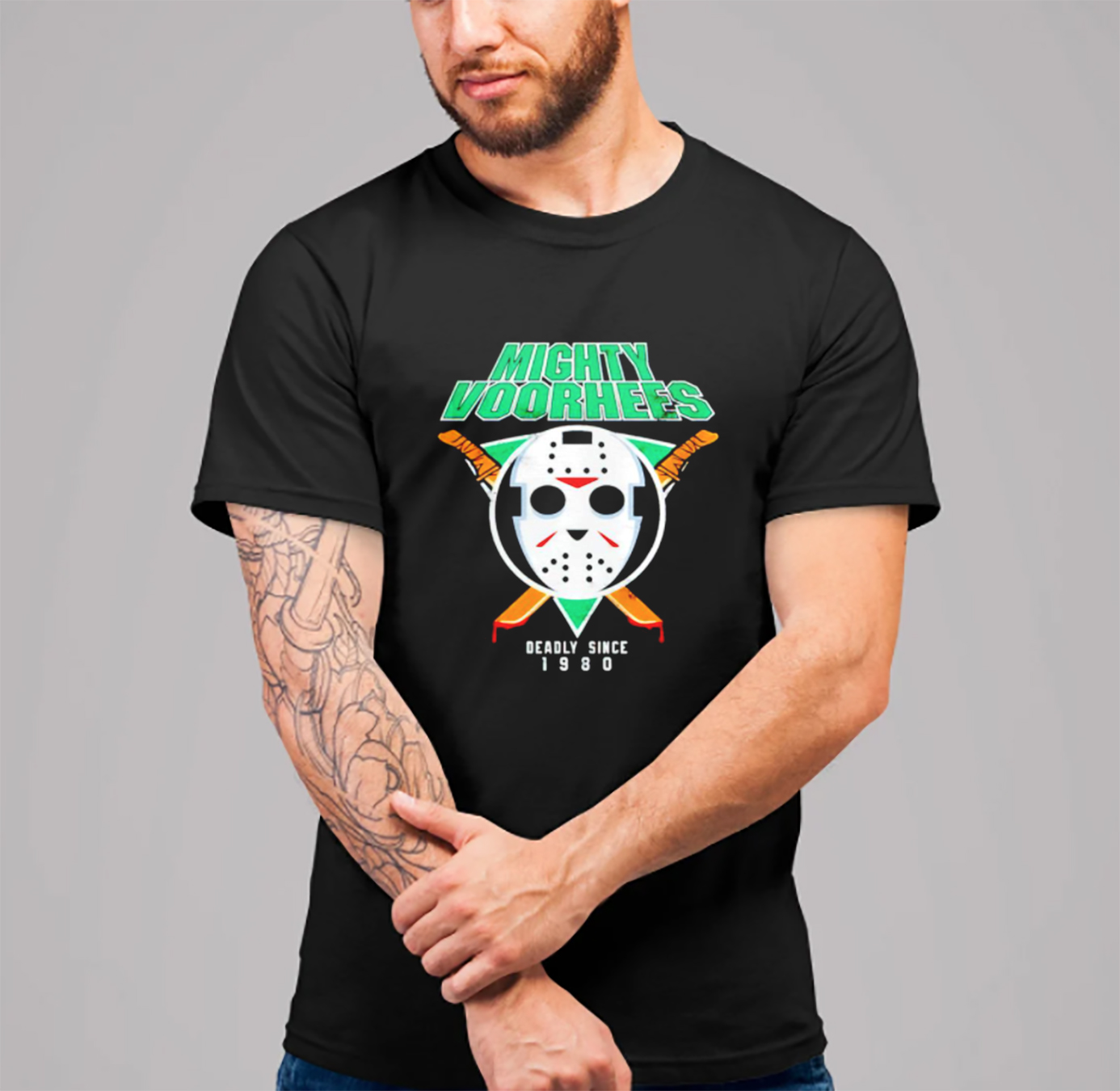 Jason Voorhees Mighty Voorhees Deadly Since 1980 Horror Classic T-Shirt Jason Voorhees Mighty Voorhees Deadly Since 1980 Horror Classic T-Shirt