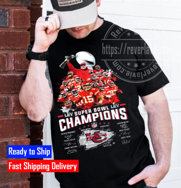 Kansas City Chiefs 2021 2022 Trophy Super Bowl Champions Signature T-Shirt