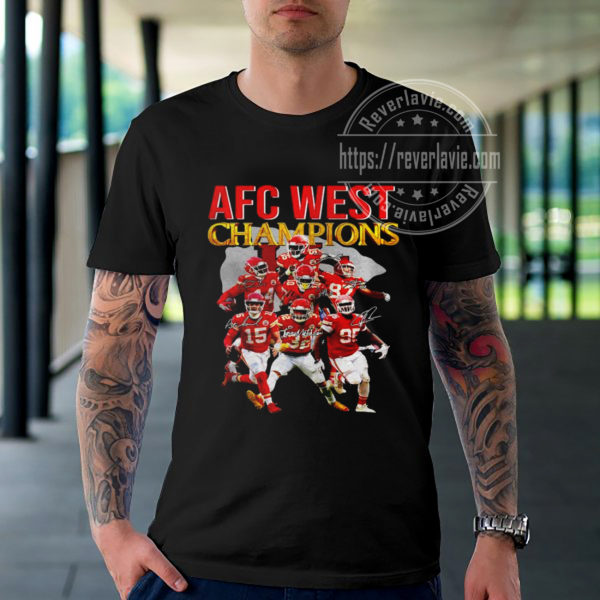 Kansas City Chiefs 2022 AFC West Championship Signature Unisex T-Shirt