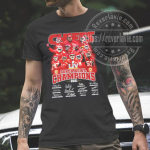 Kansas City Chiefs Super Bowl Champions 2021 2022 Signature T-Shirt