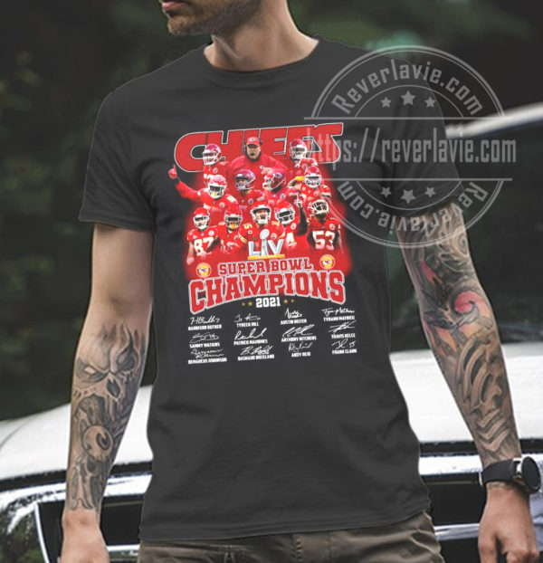 Kansas City Chiefs Super Bowl Champions 2021 2022 Signature T-Shirt