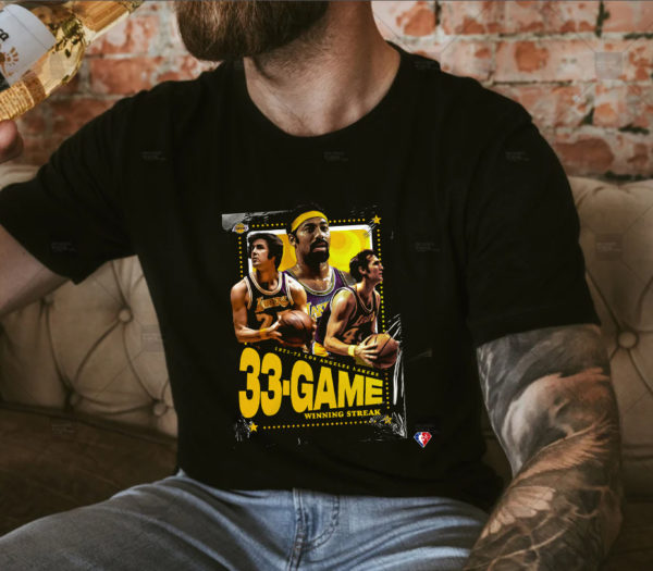 Lakers NBA Record 33 Game Win Streak Unisex T-Shirt