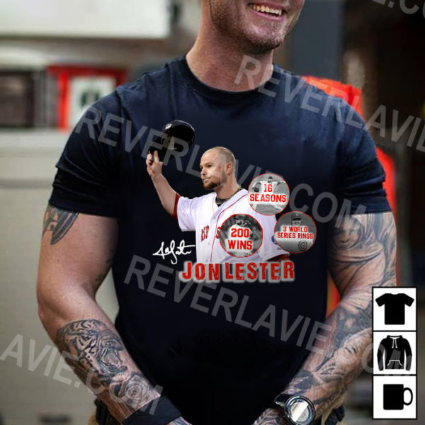 Lester Retires With 200 Wins 3 World Series Rings T-Shirt
