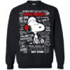 Peace Love And Autism Snoopy Sweatshirt