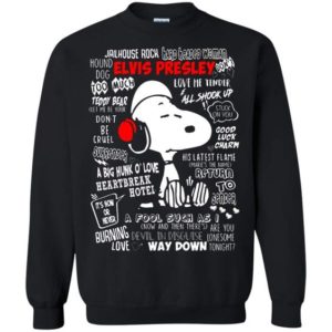 Listen To Elvis Presley Songs Classic Snoopy Sweatshirt