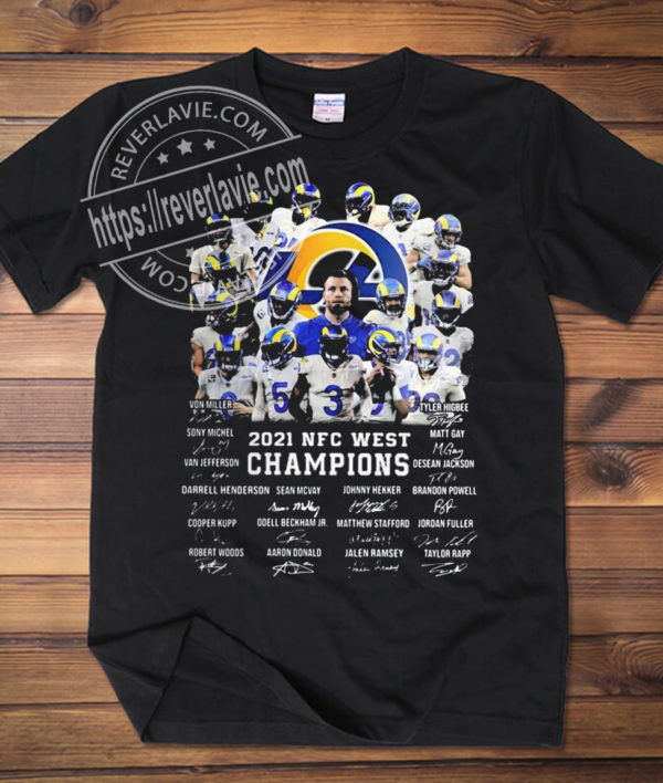 Los Angeles Rams NFC West Champions 2021 2022 T-Shirt