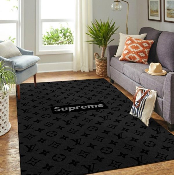 Louis Vuitton Supreme Rug Hypebeast Fashion Brand Living Room Carpet Floor Decor