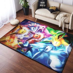 Lovely Eevee Evolve Pokemon Rug Home Decor