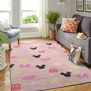 Mickey And Minnie Mouse Symbol Rug Home Decor