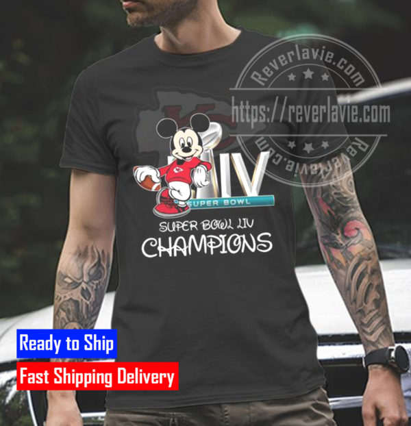 Mickey Kansas City Chiefs 2022 Super Bowl LIV Champions T-Shirt