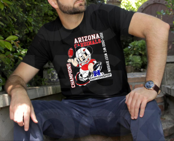 Mickey Mouse Arizona Cardinals 2022 NFC West Division Fan Gifts T-Shirt