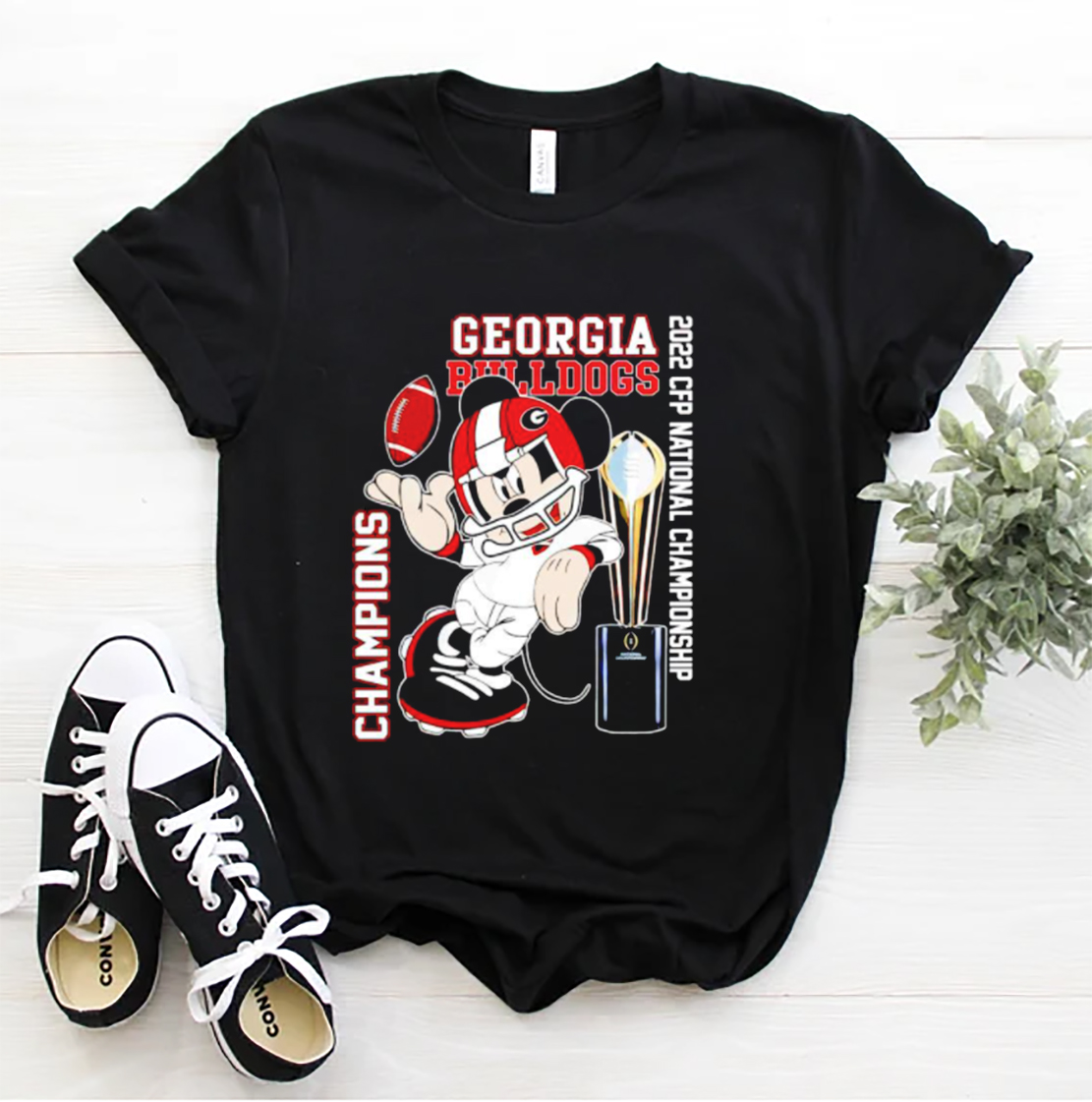 Mickey Mouse Georgia Bulldogs Champions 2022 CFP National Championship Classic T-Shirt Mickey Mouse Georgia Bulldogs Champions 2022 CFP National Championship Classic T-Shirt