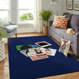 Mickey Mouse Head Through Years Rug Home Decor