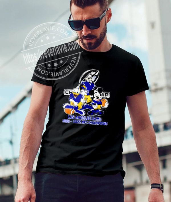 Mickey Mouse and Friends Los Angeles Rams 2021 2022 NFC Champions Funny T-Shirt