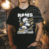 Los Angeles Rams Team Champions 2022 Super Bowl Signatures T-Shirt