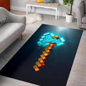 Minecraft Ax Bedroom Area Rug Design
