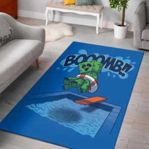 Minecraft Zombie Booomb Minecraft Bedroom Area Rug Design