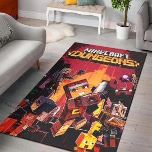 Minecraft and Dungeons Minecraft Bedroom Area Rug Design