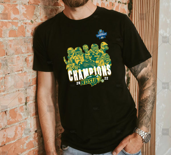 North Dakota State Bison NDSU 2022 Champions FCS Unisex T-Shirt