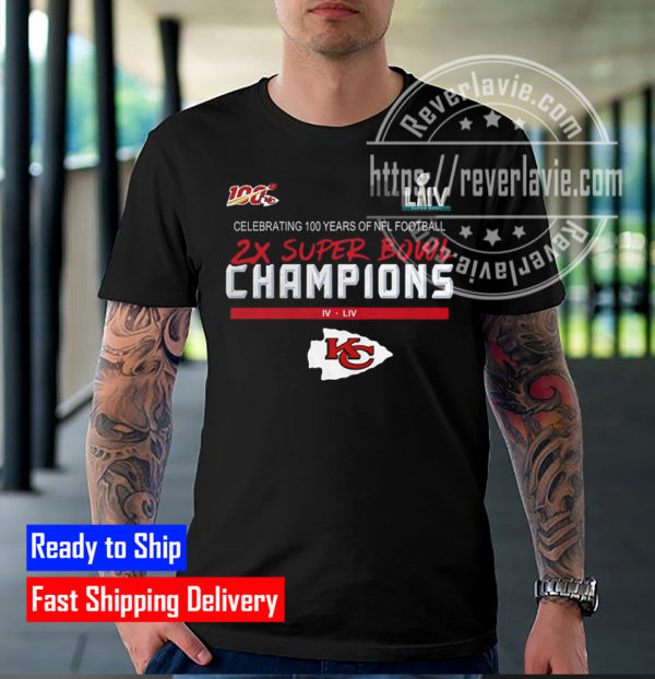 Official Kansas City Chiefs 2X Super Bowl Champions Unisex T-Shirt