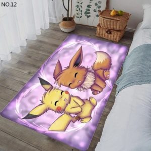 Pikachu And Eevee Friendship Rug Home Decor