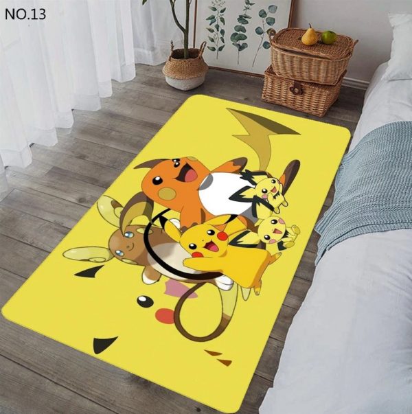 Pikachu Evolution Pokemon Rug Home Decor