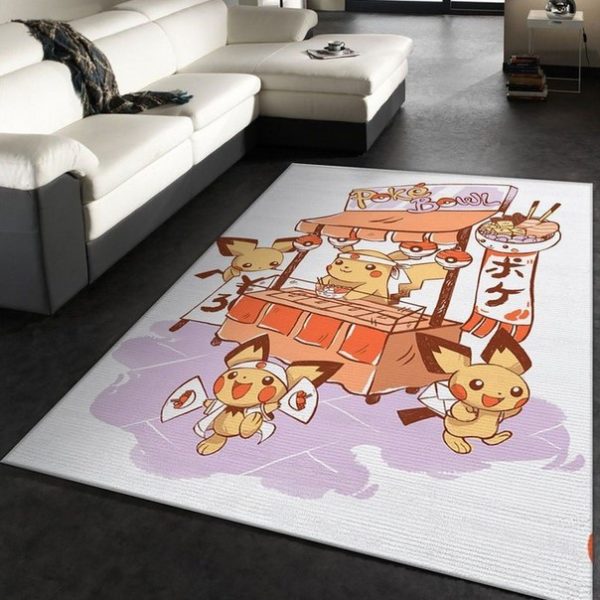 Pikachu Poke Bowl Pokemon Rug Home Decor