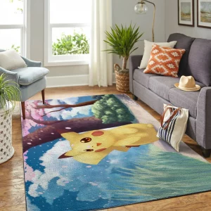 Pikachu Sakura Rug Home Decor