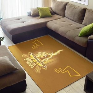 Pikachu Super Yellow Lightning Power Pika Pokemon Rug Home Decor