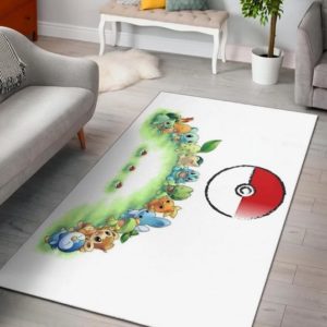 Pokeball Chibi Tiny Pokemon Gather Round Pokemon Rug Home Decor