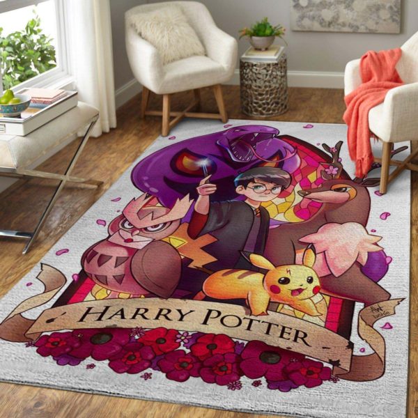 Pokemon And Harry Potter Rug Home Decor