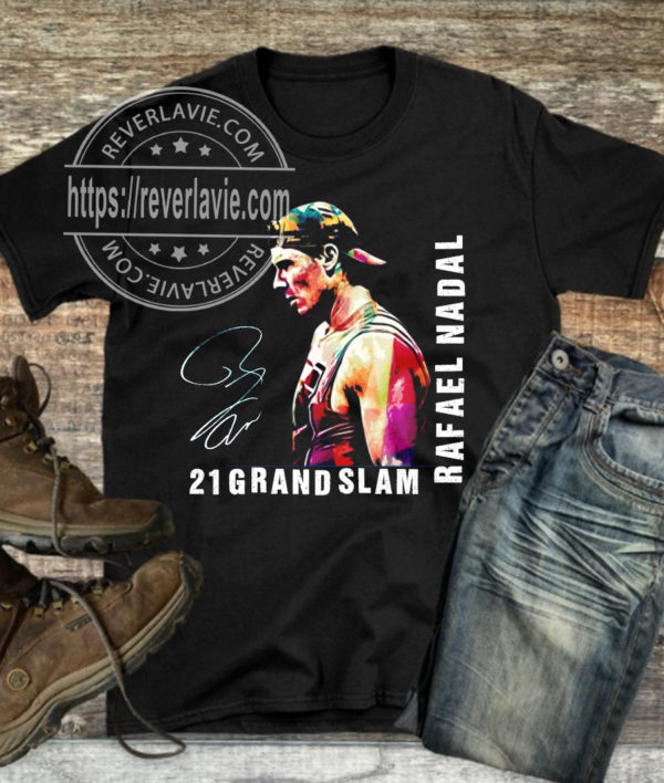 Rafael Nadal Tennis 21 Grand Slam Signature T-Shirt
