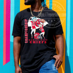 Rick And Morty Kansas City Chiefs 2022 AFC Conference Championship T-Shirt