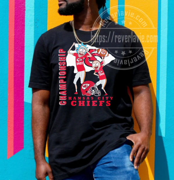 Rick And Morty Kansas City Chiefs 2022 AFC Conference Championship T-Shirt