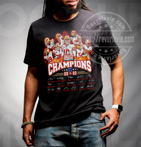 San Francisco 49ers Niners 2022 Super Bowl Champions Signature T-Shirt