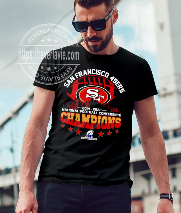 San Francisco 49ers Skyline 2022 Conference Championship T-Shirt