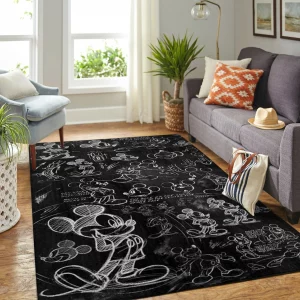 Sketch Mickey Mouse Area Rug Home Decor