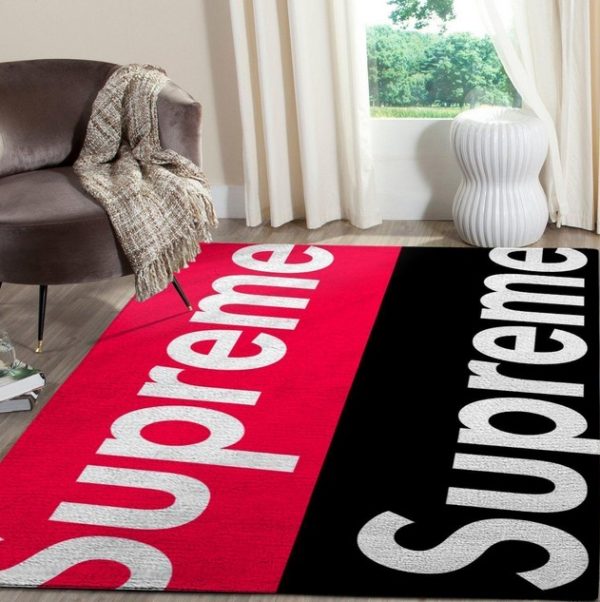 Supreme Rug Red Hypebeast Fashion Brand Living Room Carpet Floor Decor